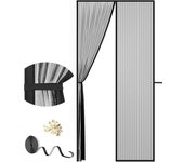 Magnetic suction door curtain, magnetic strip, mosquito proof handmade magnetic soft yarn door curtain, mosquito proof gauze doo