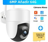 6MP Tuya WiFi Camera Outdoor PTZ 2.4G/5G Wifi Surveillance Cameras AI Tracking Security Protection CCTV Cam Alexa Google Onvif