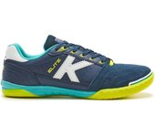 Kelme 55904 Zapatillas de fútbol sala Elite para hombre en azul marino de piel vegana