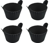 4/6 Packs Silicone Air Fryer Egg Poacher Silicone Cupcake Baking Cups Ramekins For Air Fryer Ovens Air Fryer Silicone Basket