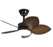 NARVI Ventilador de techo color negro y 5 Palas color Madera Roble, Motor DC, LED, Regulable y Memoria, Mando. REF. 1201