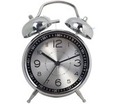 MOV-Reloj despertador Silencioso A5 para Mesita de Noche, 4 ", estilo Retro Vintage con dos Campanas, para personas que son profundas, para niños y para dormitorios. Cuarzo analógico, funciona con Pilas