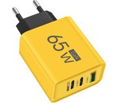 Cargador GaN Tipo C PD Con 3 Puertos USB Adaptador De Carga Para iPhone 15 14 Xiaomi Samsung Huawei Compatible Con Universal marca