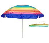 Sombrilla playa antiviento 180 o 200 cm, Max Air, marinera, forma octogonal, protección UV50 y revestimiento plateado, 8 varillas fibra de vidrio, mástil inclinable Ø28/32 mm, incluye funda con asa, con ventilación superior.pincho color se envía al azar.