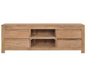 vidaXL Mueble para TV de teca maciza 115x30x40 cm, Mueble de Salon, Mueble TV, Mueble TV salon, Mesa de TV, Mueble tele