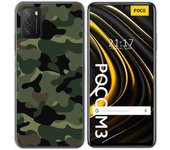 Tumundosmartphone Funda Gel Tpu para Xiaomi POCO M3 / Redmi 9T diseño Camuflaje Dibujos