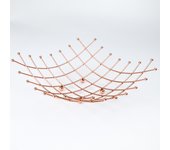 Frutero de cobre con forma de nido, ideal para guardar cosas, ideal como regalo, diseño resistente, elegante y moderno, tamaño: 26 x 11 cm