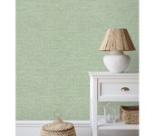 Muestra DIN A4 de Papel pintado vinílico ecológico efecto fibra vegetal tejida teñida con textura en relieve - Soho Fabric 682339 de GAULAN
