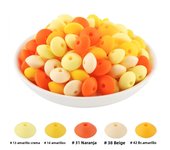 Sunrony 100pcs/lot Silicone Lentil Beads 12mm Charms Abacus Bead DIY Bracelet Necklace Pacifier Chain Jewelry Accessories