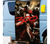 300 Spartans Warrior Last Spartan Helmet Creative Pattern Hanging Flag Polyester Printed Banner Hand Pulled Flag