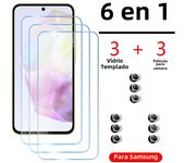 6IN1 Screen Protector For Samsung A54 A34 A14 A53 A33 A23 5G Camera Protective Glass For Samsung S22 A52S A22 A32 5G A72 A52 A32