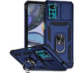 Armor Shockproof Case For Motorola Moto G22 G 5G 2022 G32 G52 G82 G62 5G Ring Holder Slide Window Lens Protection Phone Cover