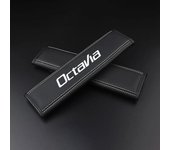 2Pcs Car Seat Belt Leather Safety Belt Shoulder Cover For Skoda Octavia A5 A7 A4 4 2 3 MK1 MK3 MK4 RS IV 5e Virs Car Accessories