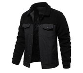 Chaqueta de retales para hombre, chaqueta informal de lana de cordero de alta calidad, talla europea, otoño e invierno, 2024