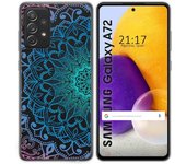 Tumundosmartphone Funda Gel Transparente para Samsung Galaxy A72 diseño Mandala Dibujos