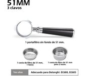 Bottomless Portafilter 51mm For Delonghi Ec680 Ec685 With Replacement Filter Basket Espresso Machine Tools Barista Accessories