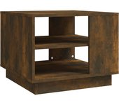 vidaXL Mesa de centro madera de ingeniería 55x55x43 cm Blanco, Negro, Roble Sonoma Mesita de Salón o Comedor o Auxiliar Mesa de Café Meuble Salón