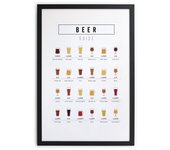 Cuadro con marco negro 40x30 cerveza