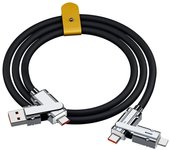 4 In 1 120W USB Type C to Type C PD Cable 3 IN 1 PD 100W Fast Charging Data Cable For iPhone Samsung Xiaomi Data Charging Wire
