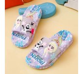 Disney Cute Cartoon Frozen Princess Elsa Olaf Summer Girls' Soft Sole Indoor Anti Slip Kids' Baby Pink Blue Slippers 26-35