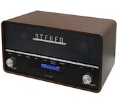 Radio Digital Dab+ y FM Denver DAB-36 Bluetooth | Función Reloj Despertador y Alarma | Entrada AUX | Acabado Madera | Volumen: 10W RMS
