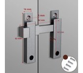 Aluminum Alloy Door Latch for Locking Sliding 180 Degree Door Lock Gate Bolt Wine Cabinet Closet Window Door Lock Plug