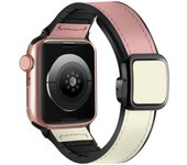Silicone Strap For Apple Watch Ultra Band 46mm 49mm 44mm 45mm 42mm 41mm Leather Magnetic Bracelet For Apple IWatch 10 9 8 7 6 SE