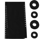 Kit de reparación de silla plegable de tela ancha, tela flexible para silla plegable de exterior con 4 cuerdas para patio, patio trasero, playa, piscina