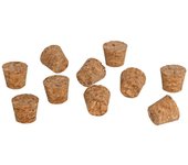 Tradineur - Pack de 10 tapones cónicos de corcho para botellas, garrafas, botes, frascos, bar, restaurante, vino, aceite, 20 x 15 x 17 mm