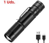 BALDR SC8 Powerful LED Flashlight Rechageable Tactical Torch With Pen Clip Super Bright Hiking Emergency Lantern 1500mAh Battery