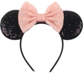 Disney Colorful Sequins Bows Mickey Mouse Ear Headband for Adults Festival Party Hair Accessories Women Girls Rainbow Hairbands