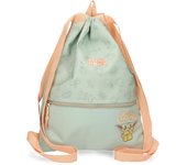 Star Wars Mochila Saco Y Porta Alimentos Poliéster Grogu Verde