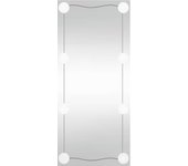 Espejo de pared rectangular con Luces LED Vidrio 50x100 cm, Espejo de maquillaje