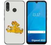 Funda Silicona para Gigaset GS3 diseño Leones Dibujos
