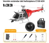 1:33 C138 RC Helicopter Upgrade Airplane 6 Axis Gyro Altitude Hold 2.4G Remote Control Helicopter Plane Toys for Adult Kid