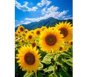 MomoArt Diamond Embroidery Sunflower Painting Mountain Picture Rhinestones Landscape Mosaic Flower New Arrival Decor for home