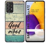 Tumundosmartphone Funda Gel Tpu para Samsung Galaxy A72 diseño Madera 01 Dibujos