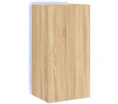 vidaXL Mueble de TV de pared con luces LED 40,5x35x80 cm, Mueble de Salon, Mueble TV, Mueble TV salon, Mesa de TV, Mueble tele