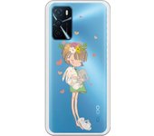 Funda compatible con Oppo A16 - Nina fondo corazones