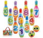 Juego de bolos para niños, juego de bolos para niños con 10 y 2 Bolas
