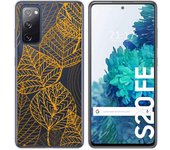 Tumundosmartphone Funda Gel Transparente para Samsung Galaxy S20 FE diseño Hojas Dibujos