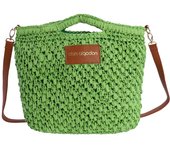 Bolso bandolera nature para mujer DON ALGODON Siricia con cremallera