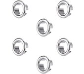 Sink Overflow Ring, 6 PCS Sink Hole Replacement Overflow Hole, Round Basin Overflow Trim, Sink Hole Cap Cover Insert in Hole