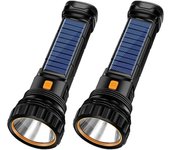 1000 lumens rechargeable multifunction led flashlight with emergency strobe and 1200mah battery (2 pack)