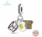 42 Style 925 Sterling Silver Golden Sunflower Charms Butterfly Beads Fit Original Pandora Bracelets DIY Gold Plated Fine Jewelry