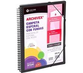 Carchivo Carpeta A4 Archivex 'Star' Negro - 30 Fundas Indeformable