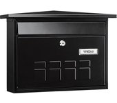 ARREGUI Deco Buzón Exterior de Acero Tamaño M (Correo DIN A4 y Revistas) | Buzón de Pared Mediano | Buzón de Correo de Fondo Estrecho | Antilluvia | Fácil de Instalar