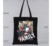 Spy X FAMILY Yor Forger Anya Forger Harajuku Shopping Black Bags Canvas Tote Bag Cartoon Reusable Cloth Handbag Shoulder Bags