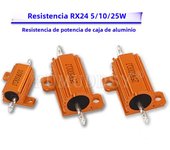 1PCS 5W 10W 25W Aluminum Power Metal  Case Wirewound Resistor 0.01 ~ 30K 1 2 3 5 6 8 10 20 100 150 1K 10K Ohm hjxrhgal RX24