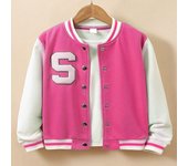 Winter Girl Cute Cold And Warm Letter Embroidered Single Breasted Stand Up Neck Jacket Coat Princess Birthday Party Dress